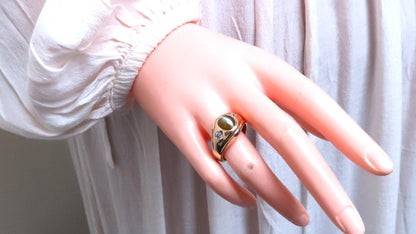 GIA Certified 3.15ct Natural Cats Eye Ring 14kt  Gold 12415 *v