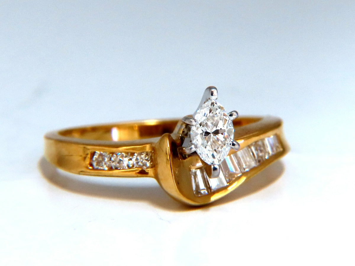 .30ct Natural Marquise Diamond Ring 14kt gold *v
