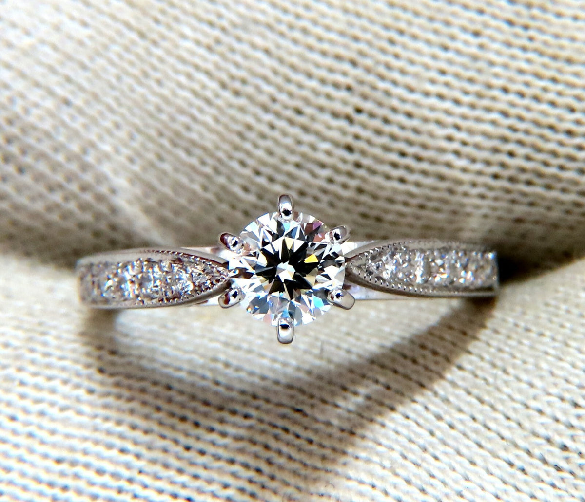 .50ct Natural Round Cut Diamond Ring H/VS 14kt gold *v
