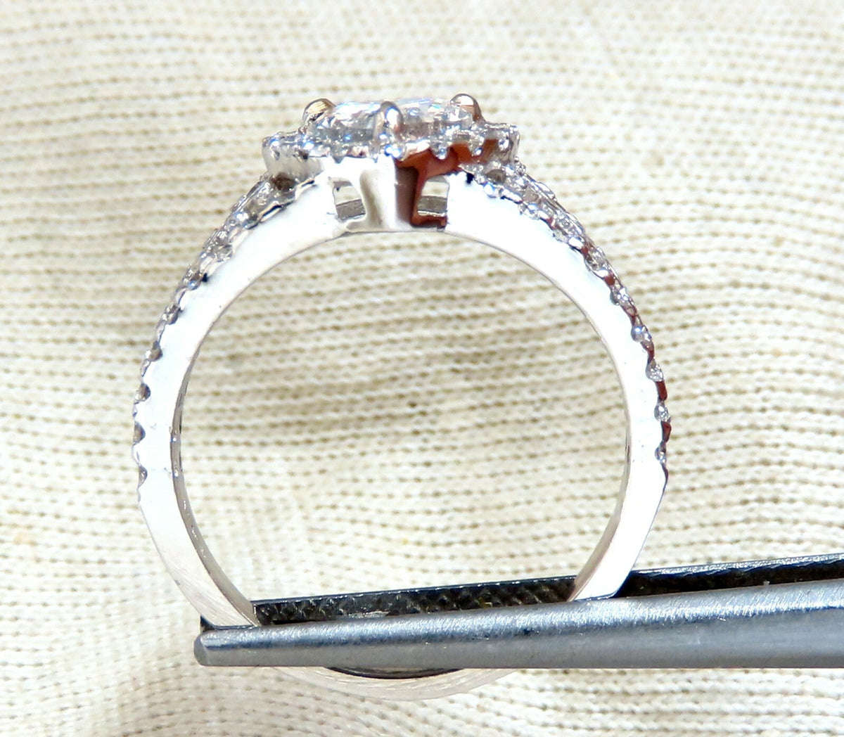 GIA Certified 1.27ct Heart Shape Natural Diamond Cluster Ring 14kt *v