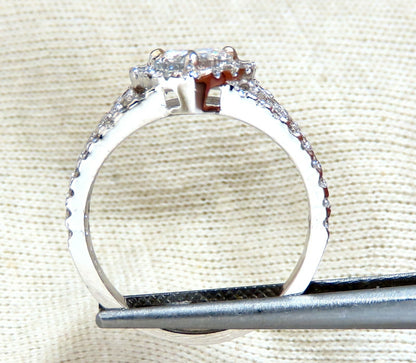 GIA Certified 1.27ct Heart Shape Natural Diamond Cluster Ring 14kt *v