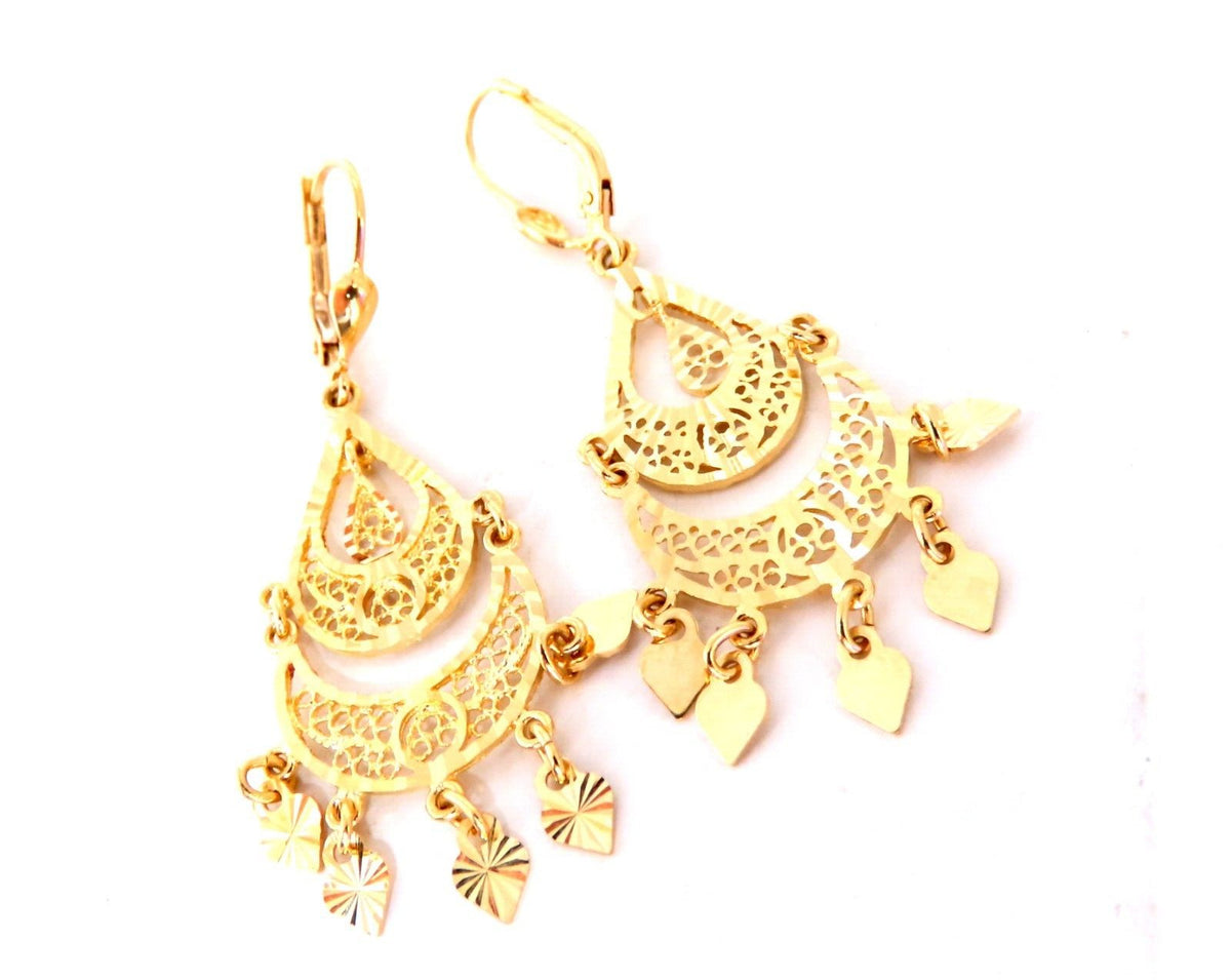 Bohemian Deco 14kt Gold Earrings 14kt *v