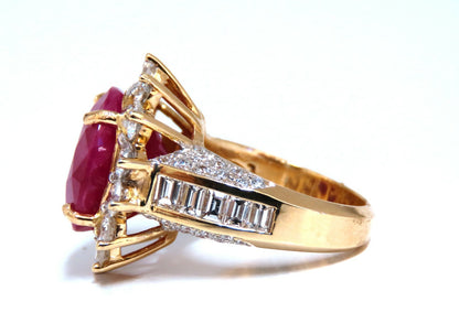 GIA Certified 16.37ct natural Ruby Diamonds Ring 14kt *v