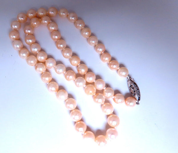 6.5mm freshwater Pearl necklace 14kt