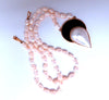 Art Deco Style Onyx Mabe Pearl Necklace 14kt Gold