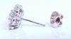 4.28ct. natural round diamond cluster earrings 14kt gold flower