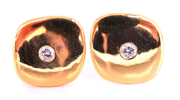 .50ct Natural diamond clip earrings 14kt yellow gold