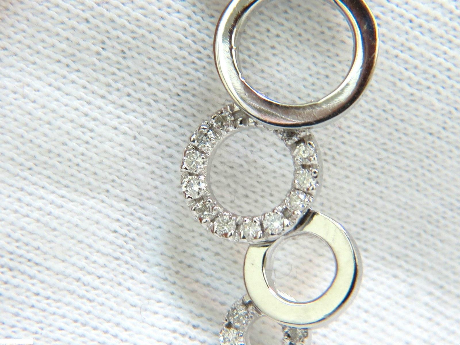 .60CT CIRCLE DANGLES BUBBLES NATURAL DIAMONDS PENDANT F/VS 14KT 10041