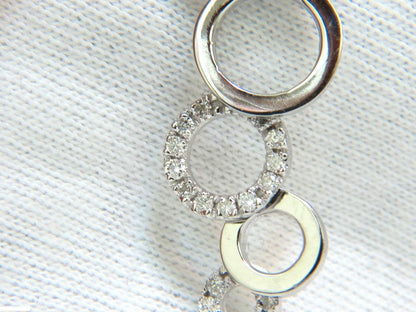 .60CT CIRCLE DANGLES BUBBLES NATURAL DIAMONDS PENDANT F/VS 14KT 10041