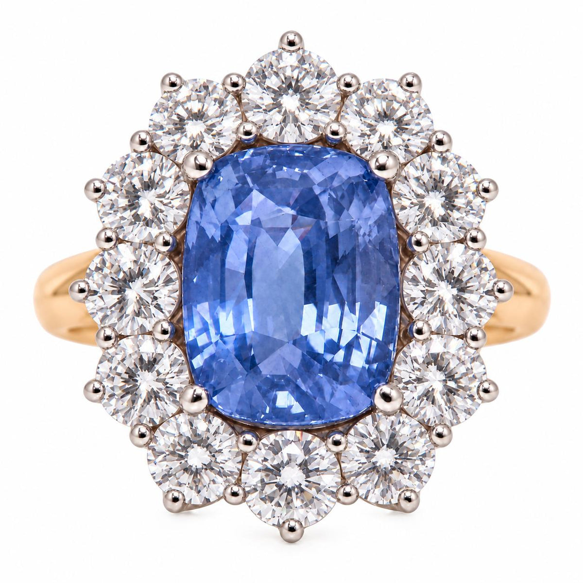 GIA Certified Natural 8.05ct Burma No Heat Sapphire Ring 18kt 95548