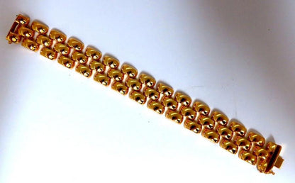 14kt Gold Panther Form Wide Link Gold Bracelet 37.8gm 12338 *v