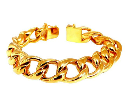Modified Cuban Link Bracelet 14kt 63 Grams Ref 12344**