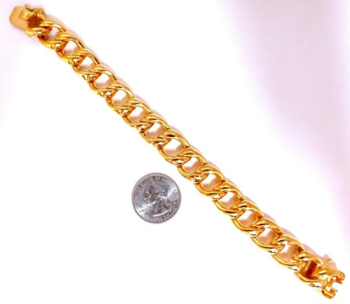 Modified Cuban Link Bracelet 14kt 63 Grams Ref 12344**