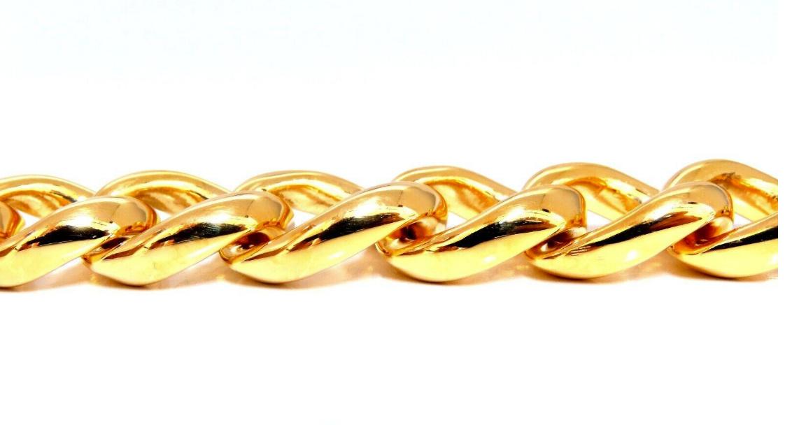 Modified Cuban Link Bracelet 14kt 63 Grams Ref 12344**
