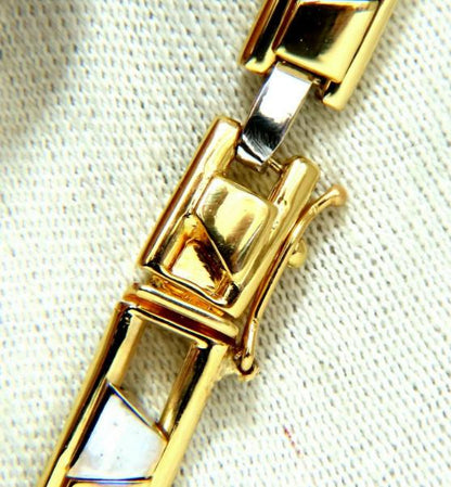 Men’s Kinetic Sliding Geometric Pattern Bracelet 14 Karat 12610