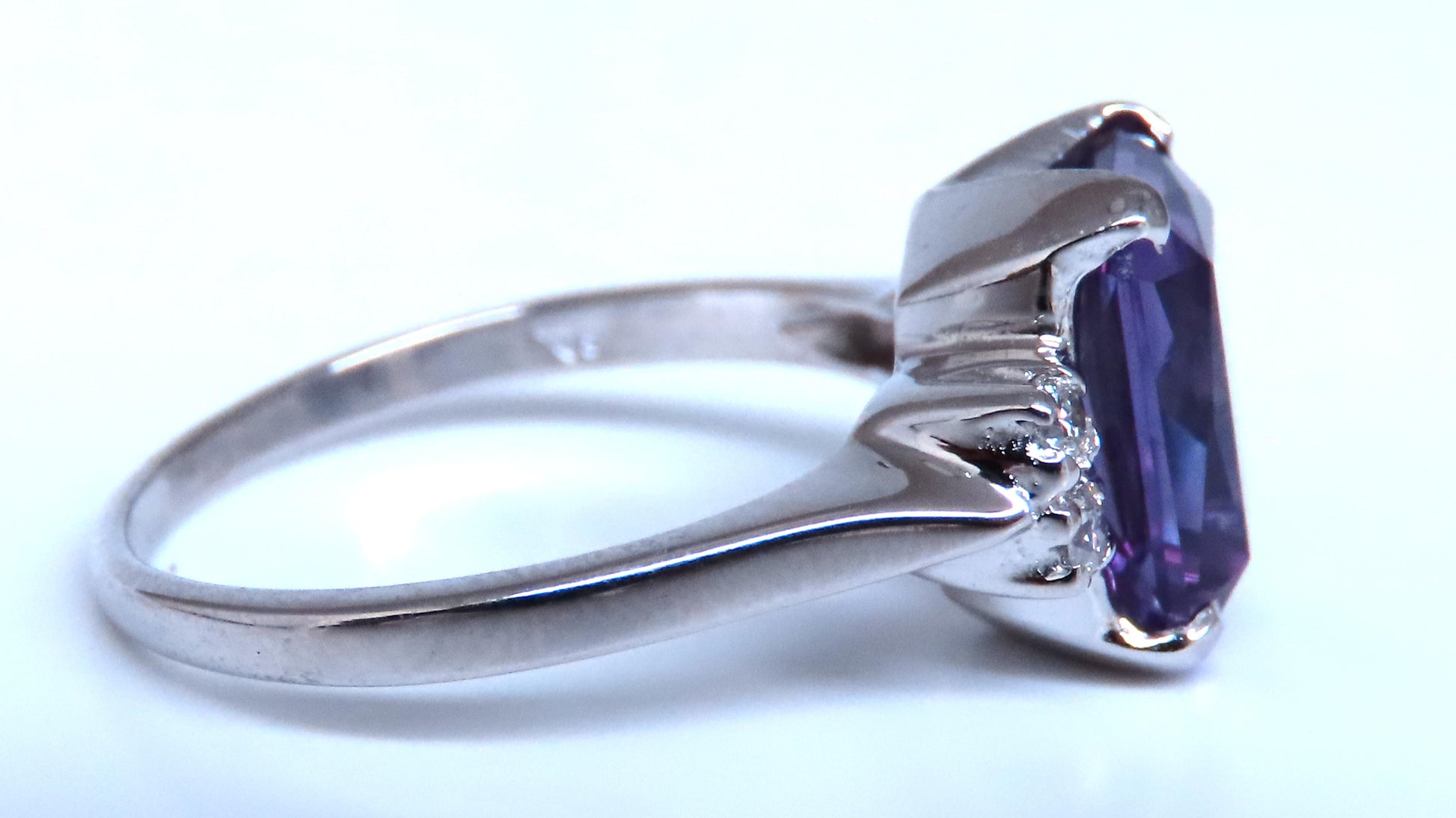 4ct Lab Alexanderite Diamonds Ring 10kt Gold 16511