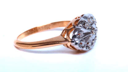 .04ct Restored European Vintage Ring 14kt Gold 41147