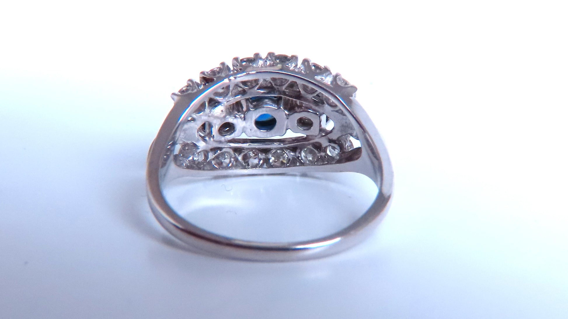 .69ct Natural Sapphire Cluster Row Ring 14kt 46885