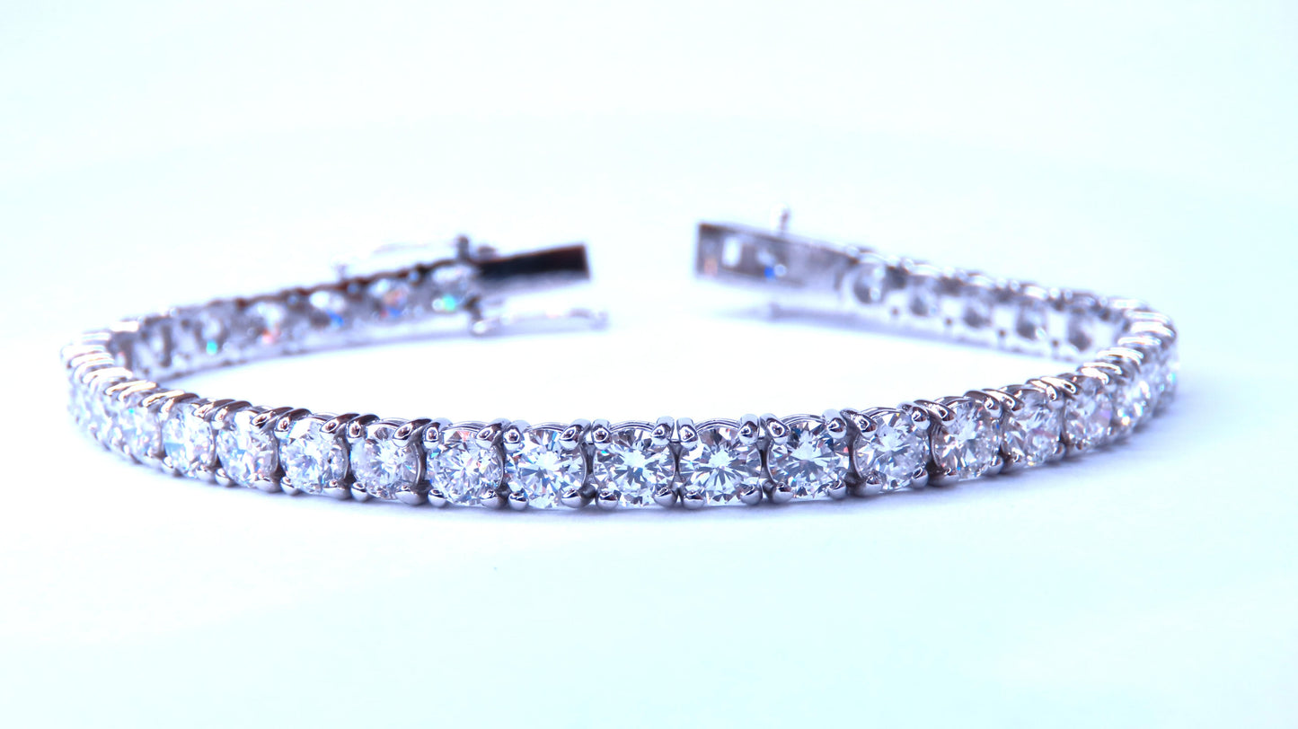 9.50ct Lab Created Diamond Classic Tennis Riviera Bracelet 14kt Gold 49447 *v