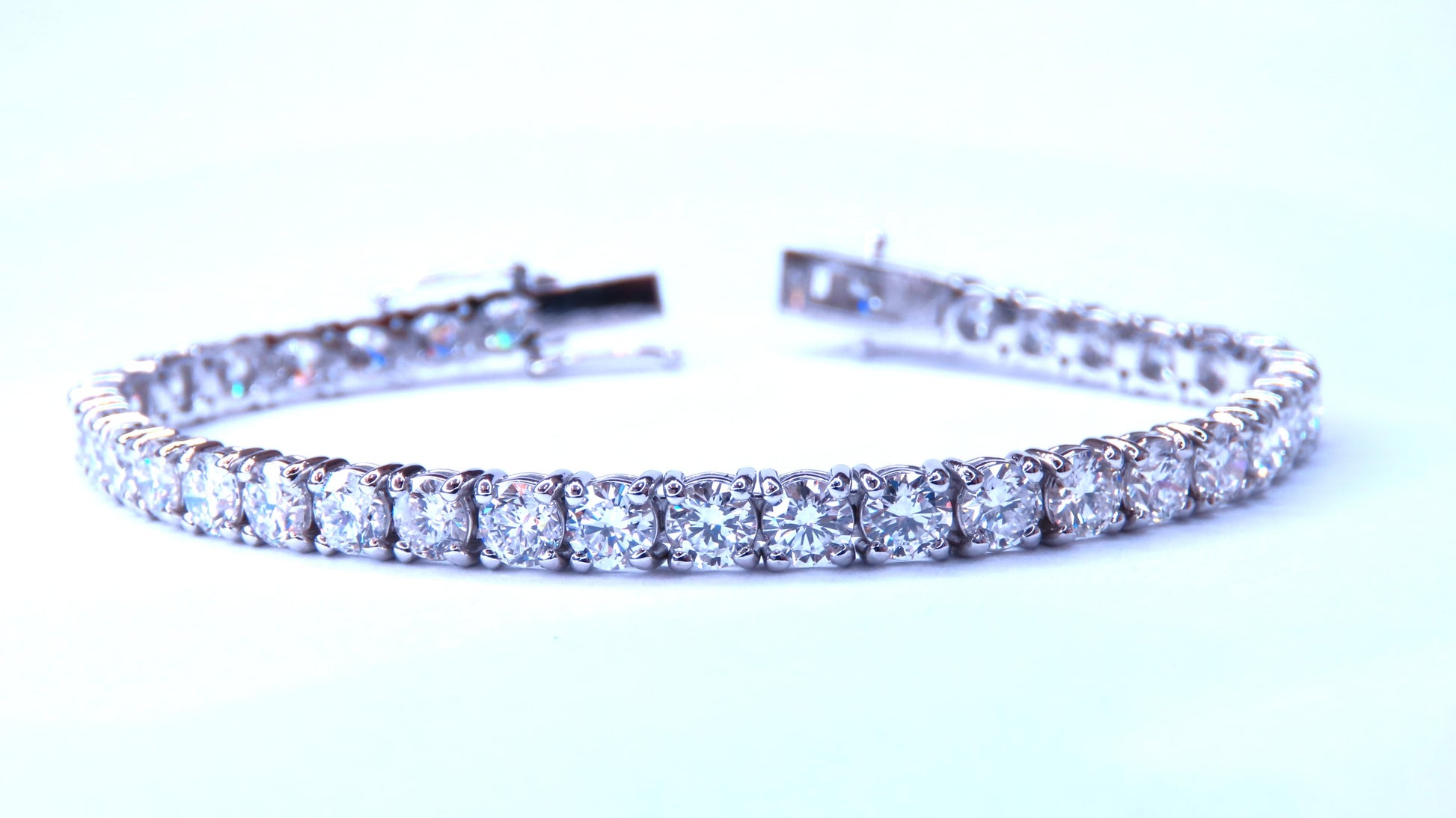 9.50ct Lab Created Diamond Classic Tennis Riviera Bracelet 14kt Gold 49447 *v