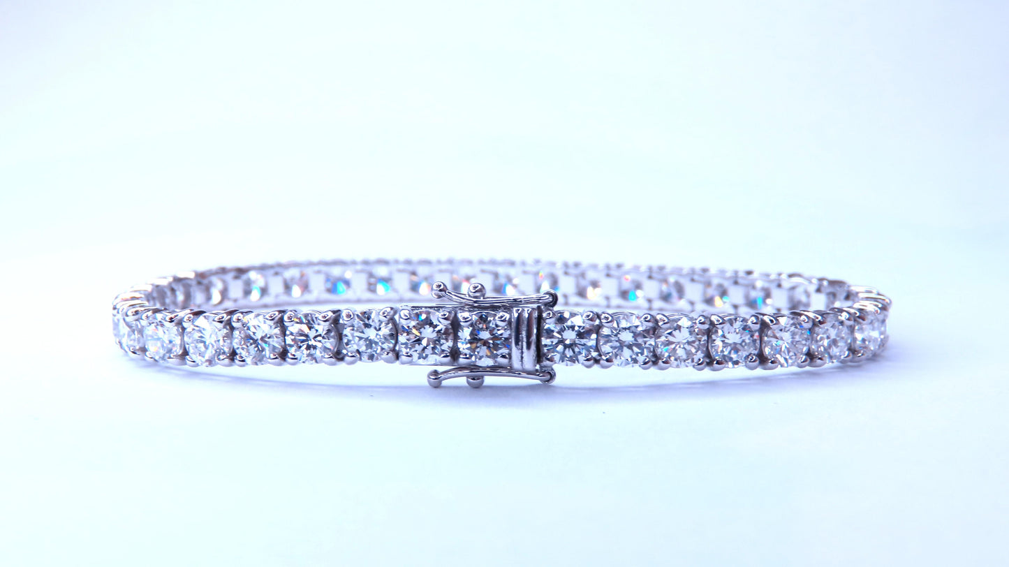 9.50ct Lab Created Diamond Classic Tennis Riviera Bracelet 14kt Gold 49447 *v