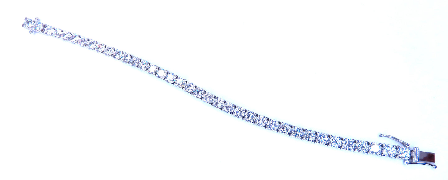 9.50ct Lab Created Diamond Classic Tennis Riviera Bracelet 14kt Gold 49447 *v