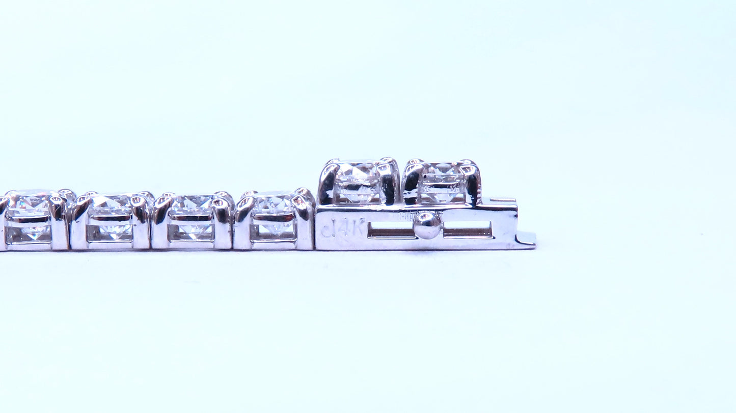 9.50ct Lab Created Diamond Classic Tennis Riviera Bracelet 14kt Gold 49447 *v