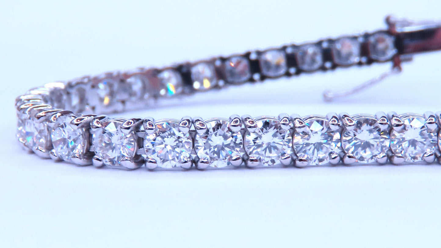 9.50ct Lab Created Diamond Classic Tennis Riviera Bracelet 14kt Gold 49447 *v