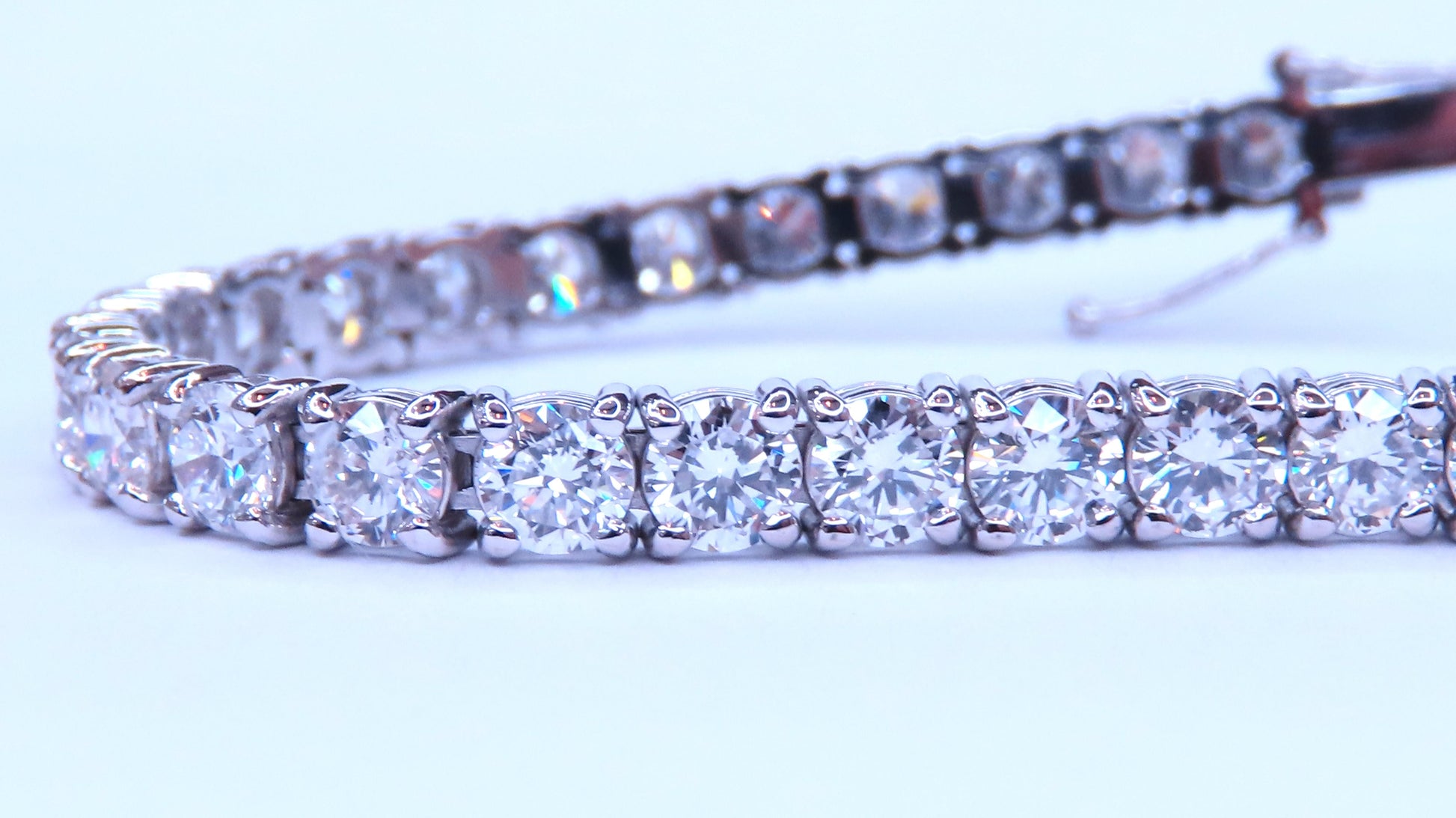 9.50ct Lab Created Diamond Classic Tennis Riviera Bracelet 14kt Gold 49447 *v