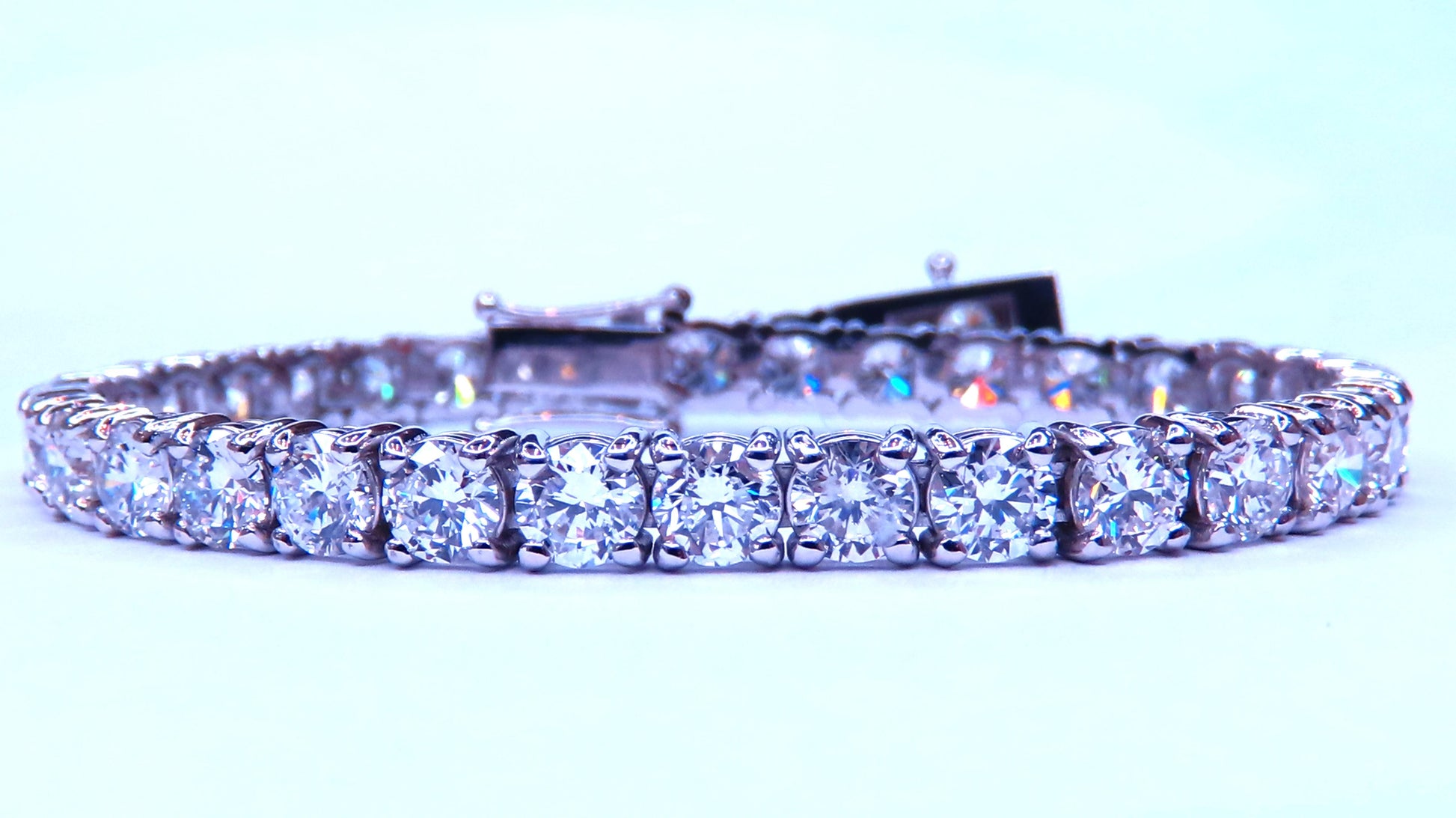 9.50ct Lab Created Diamond Classic Tennis Riviera Bracelet 14kt Gold 49447 *v