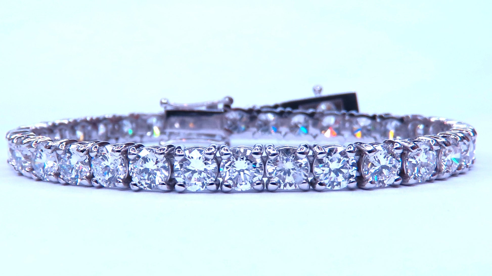9.50ct Lab Created Diamond Classic Tennis Riviera Bracelet 14kt Gold 49447 *v