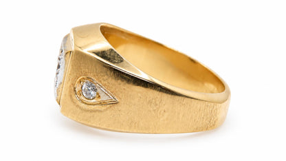 Men’s .60ct. Solitaire & Accent Natural Diamond Ring 14K Gold 95571