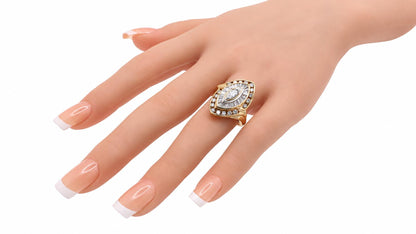 Marquise Cocktail 2ct Natural Diamonds Ring 14kt Gold 95573