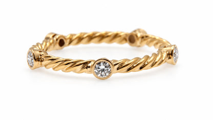 Braid Twist .25 Carat Natural Diamond Eternity Ring 14kt Gold 95570