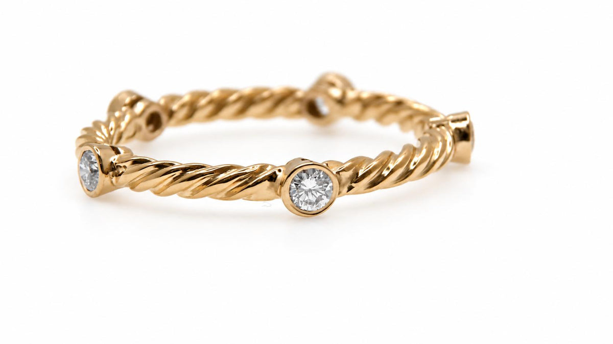 Braid Twist .25 Carat Natural Diamond Eternity Ring 14kt Gold 95570