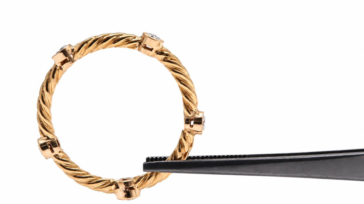 Braid Twist .25 Carat Natural Diamond Eternity Ring 14kt Gold 95570