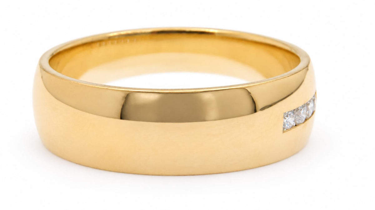 Mens .20ct Natural Round Diamonds Channel Row Band 14kt Gold Durable 95569