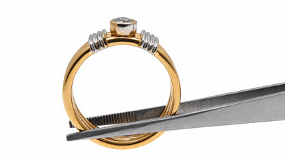 Natural Solitaire Diamond 0.18ct Shoulder Wrap Coil Ring 18kt 95568