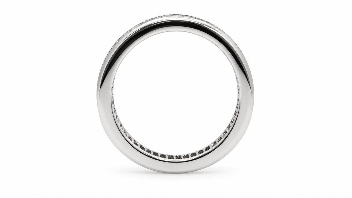 Platinum 1.50ct Natural Baguette Diamond Channel-Set Band Ring 95566