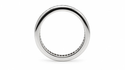 Platinum 1.50ct Natural Baguette Diamond Channel-Set Band Ring 95566