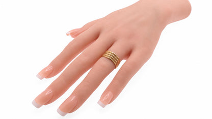 Vintage 14K Yellow Gold Barley Rope Twist Band Size 6.75 95585