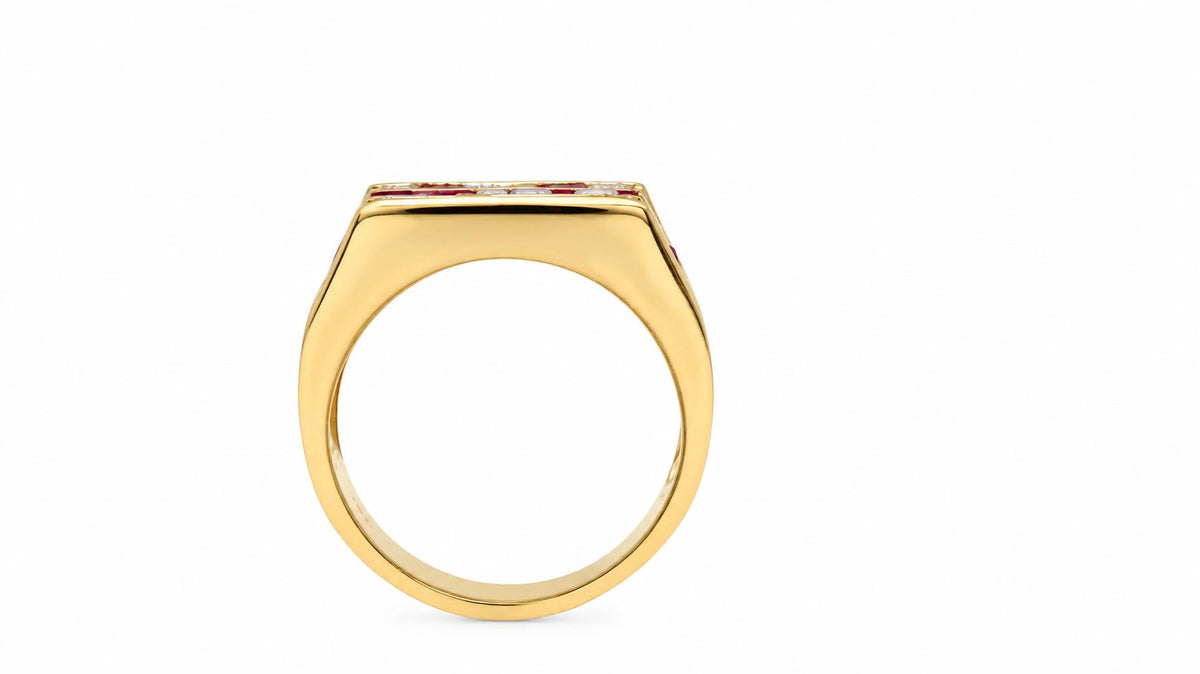 2ct Natural Burma Ruby & 1.5ct Diamond Ring in 18K Yellow Gold 95581