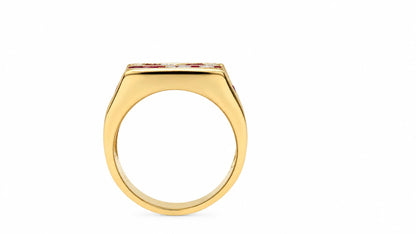 2ct Natural Burma Ruby & 1.5ct Diamond Ring in 18K Yellow Gold 95581