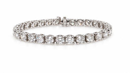 GIA Certified 15.37ct Natural Diamond Tennis Bracelet 18kt Riviera 95588