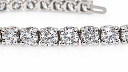 GIA Certified 15.37ct Natural Diamond Tennis Bracelet 18kt Riviera 95588