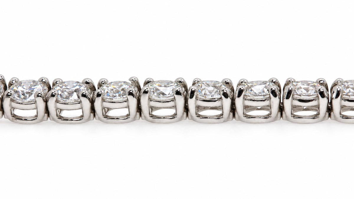 GIA Certified 15.37ct Natural Diamond Tennis Bracelet 18kt Riviera 95588
