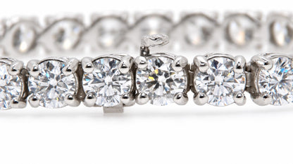GIA Certified 15.37ct Natural Diamond Tennis Bracelet 18kt Riviera 95588