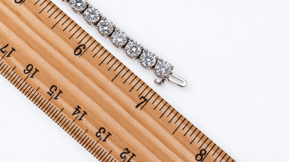 GIA Certified 15.37ct Natural Diamond Tennis Bracelet 18kt Riviera 95588