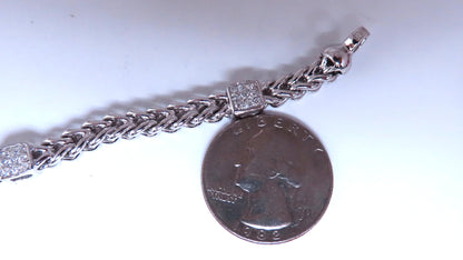 Natural Round Diamond Box Link Bracelet 14kt gold 12394**