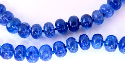 GIA Certified Natural Tanzanite Bead Necklace 12417